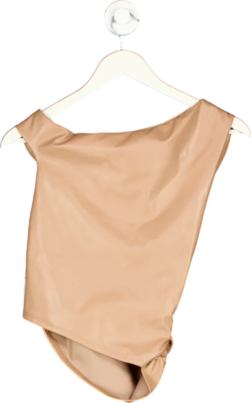 ASOS Design Camel One Shoulder Top UK 10