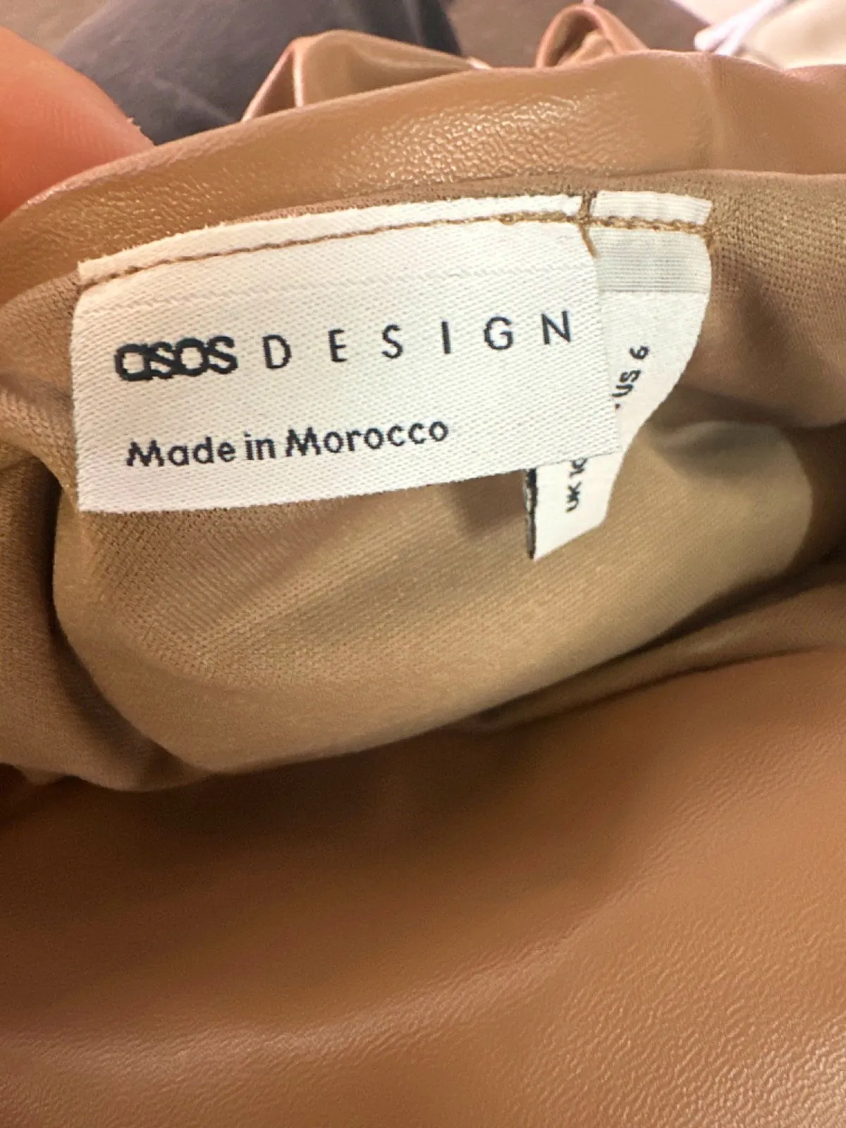 ASOS Design Camel One Shoulder Top UK 10