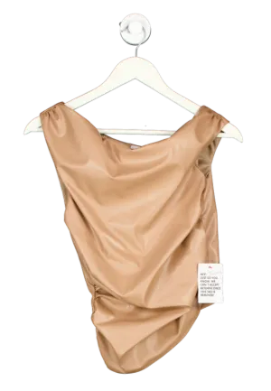ASOS Design Camel One Shoulder Top UK 10
