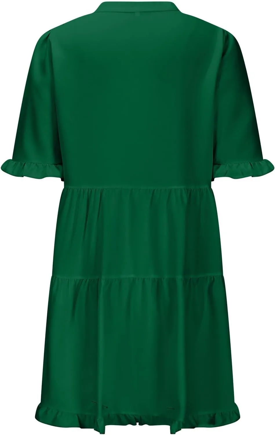 Babydoll Dresses for Women Summer Beach Dress Sexy V Neck Dresses Casual Ruffle Sun Dresses Mini A-Line Dress 2025