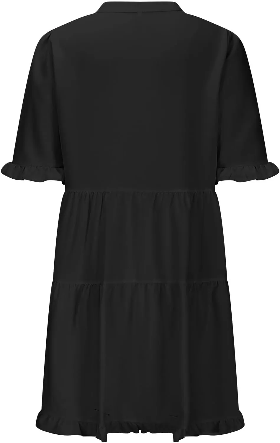 Babydoll Dresses for Women Summer Beach Dress Sexy V Neck Dresses Casual Ruffle Sun Dresses Mini A-Line Dress 2025