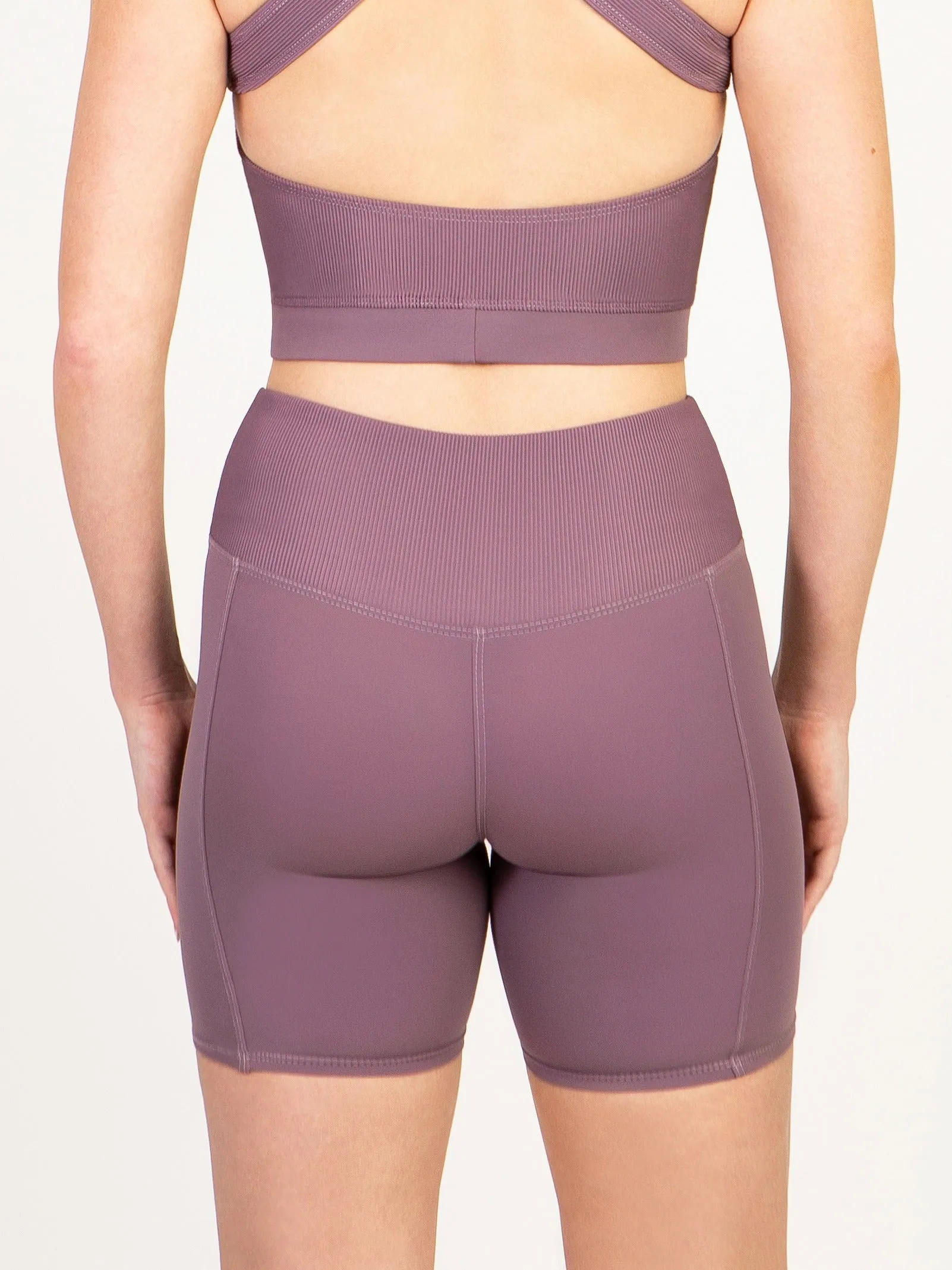 Balletcore Ribbed Waistband Bike Short - 7014A
