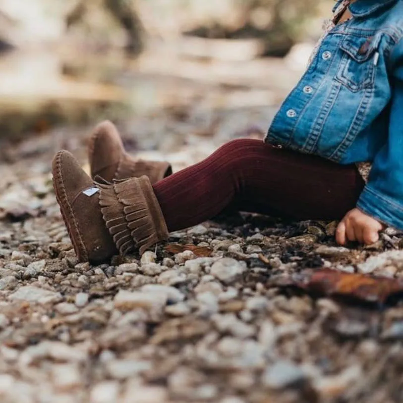 Brown Moccasin Baby Booties - FINAL SALE