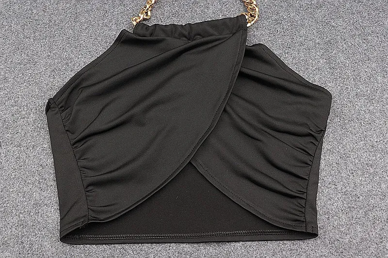 Chic Halter Chain Crop Top