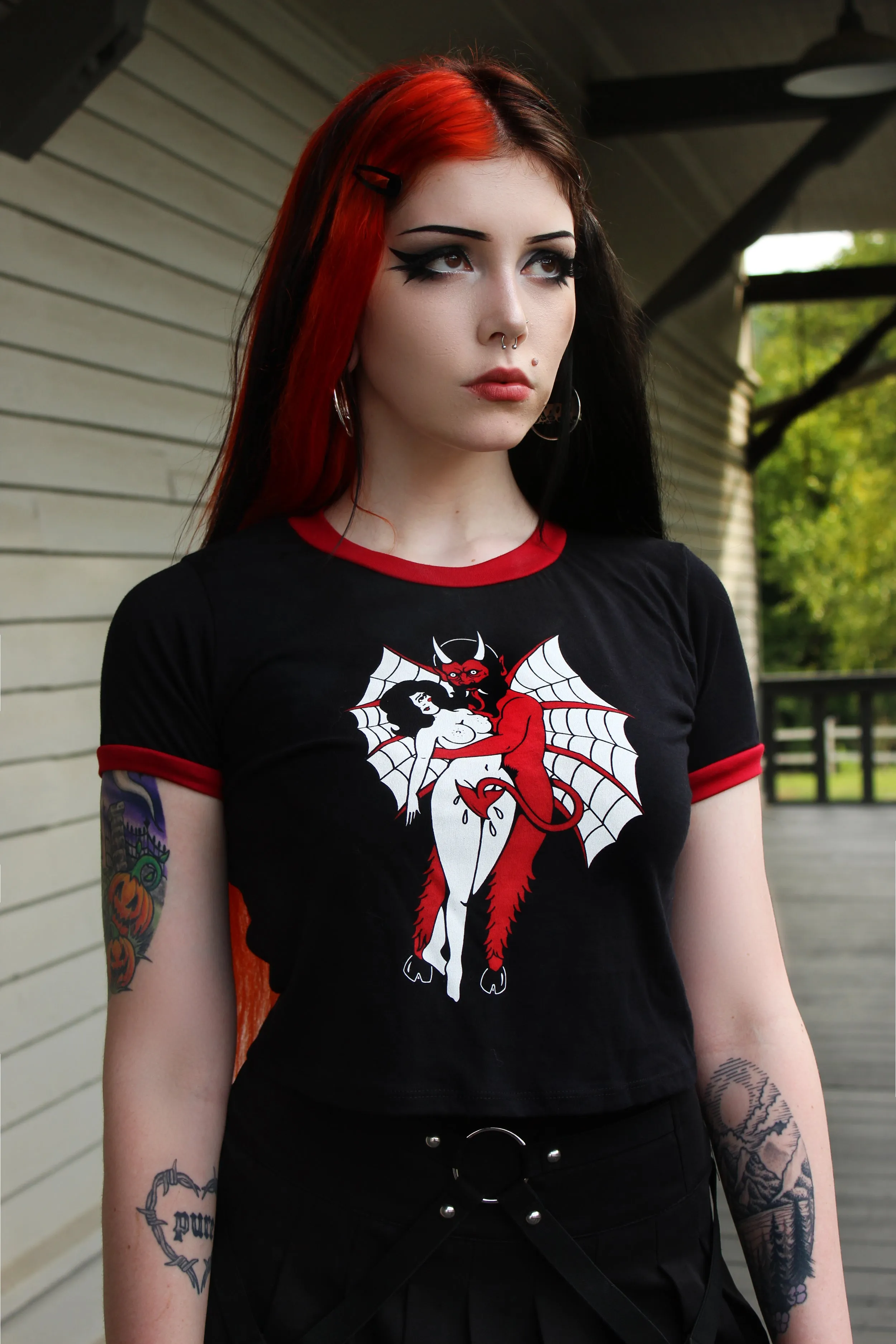 Devil Girl Ringer Tee