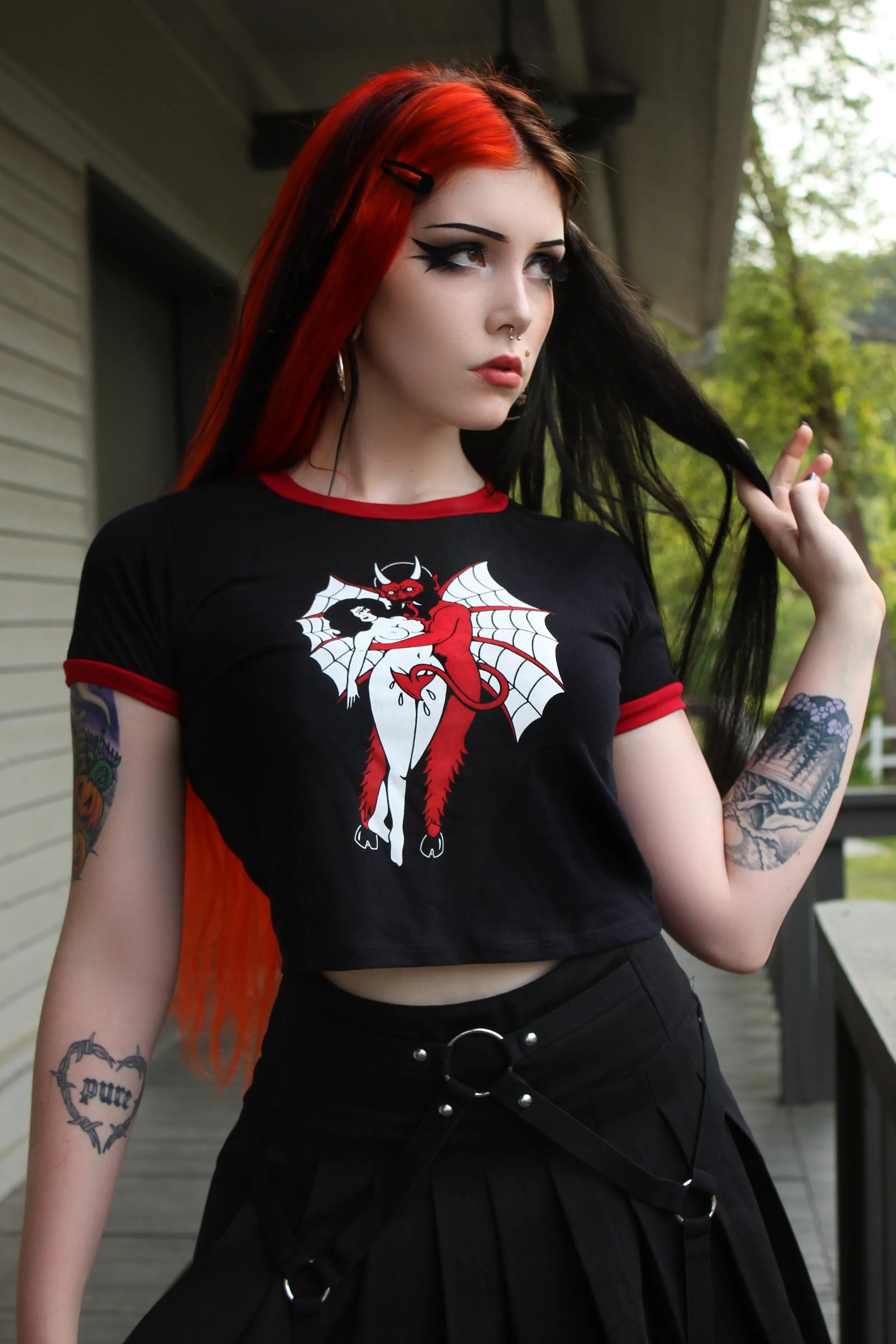 Devil Girl Ringer Tee