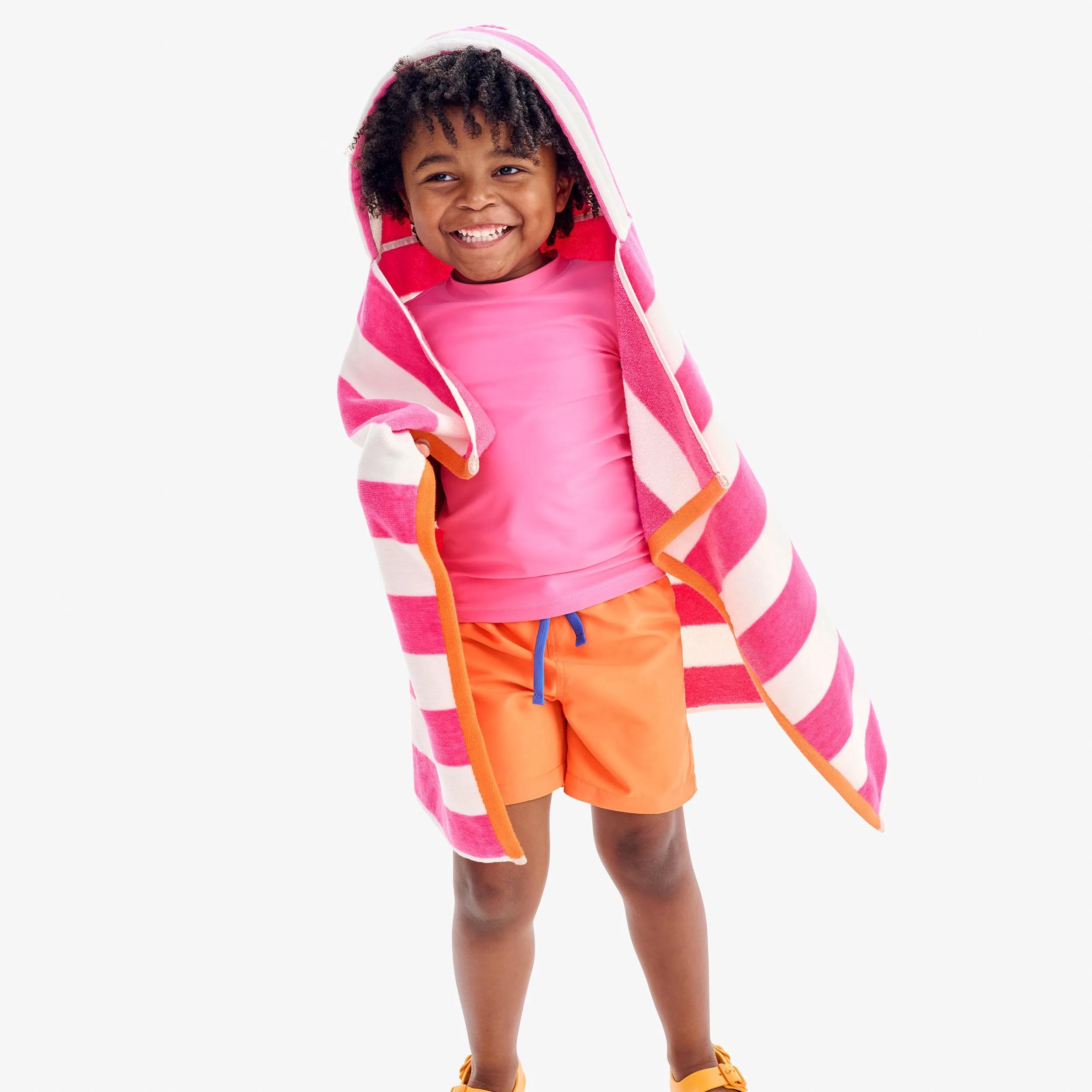 Hoodie towel in stripe