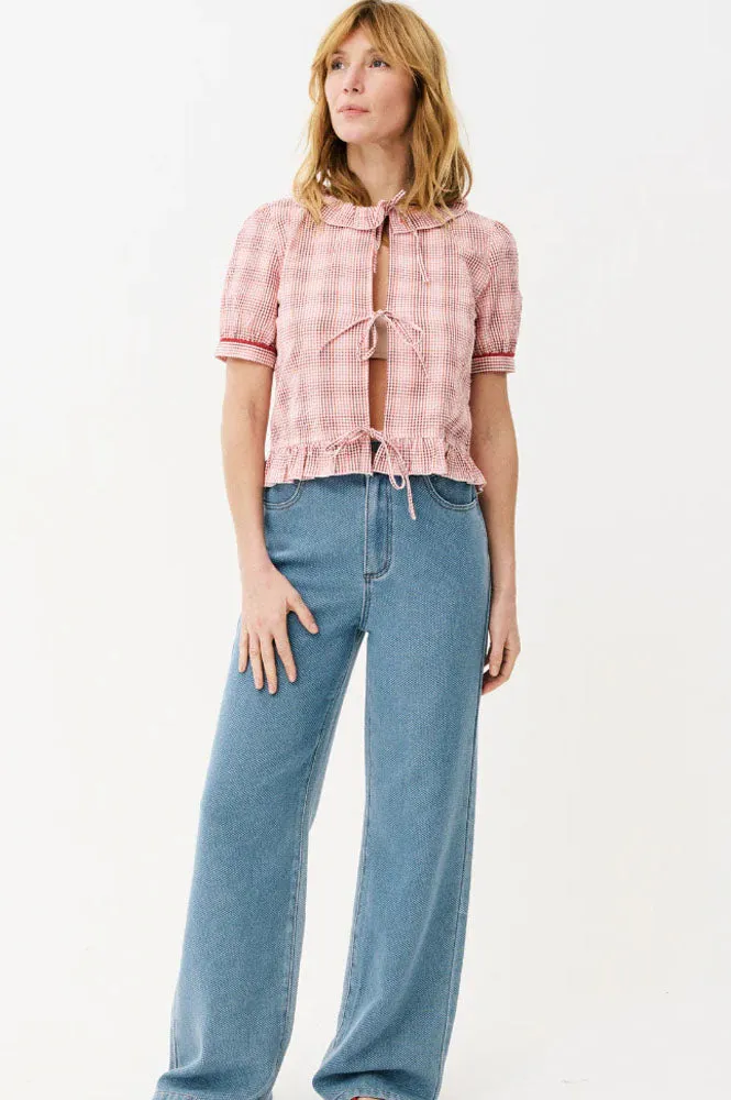 Maison Anana Aida Rose Check Blouse