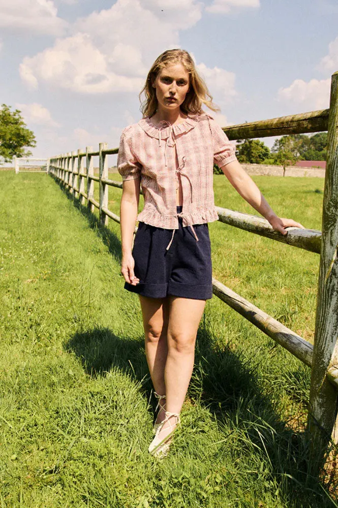 Maison Anana Aida Rose Check Blouse