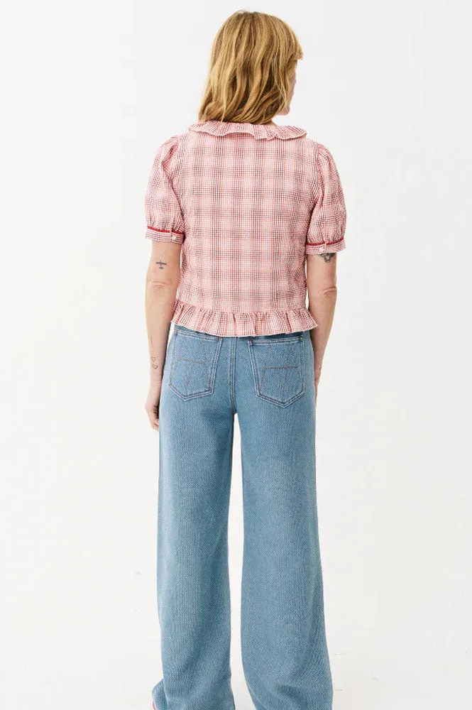 Maison Anana Aida Rose Check Blouse