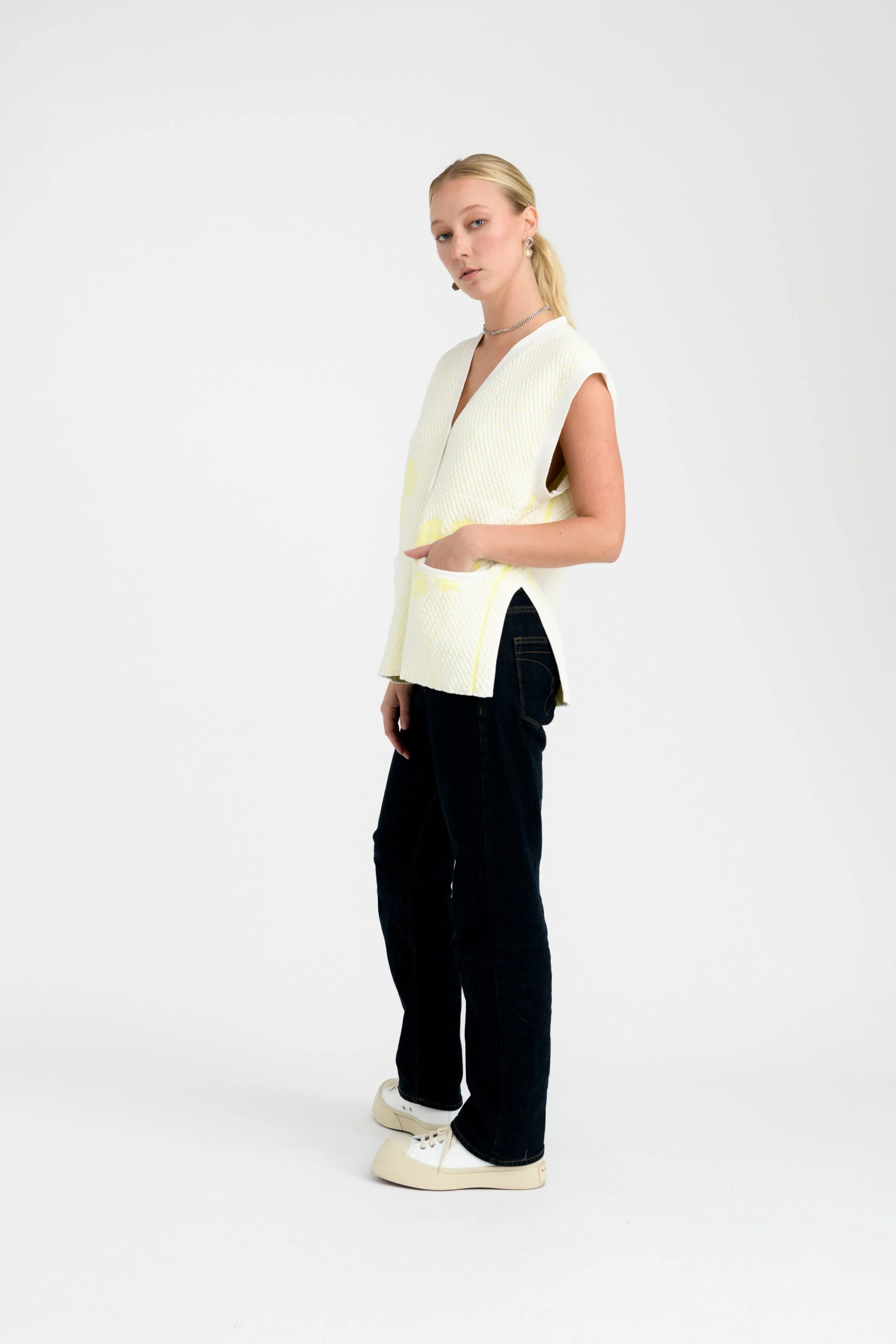MARINA PILLOW STITCH OVERSIZED VEST