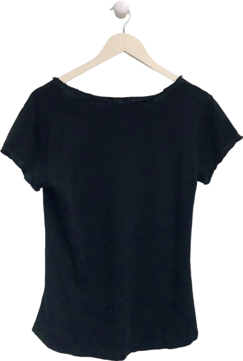 N1 George Street Black V-Neck T-Shirt