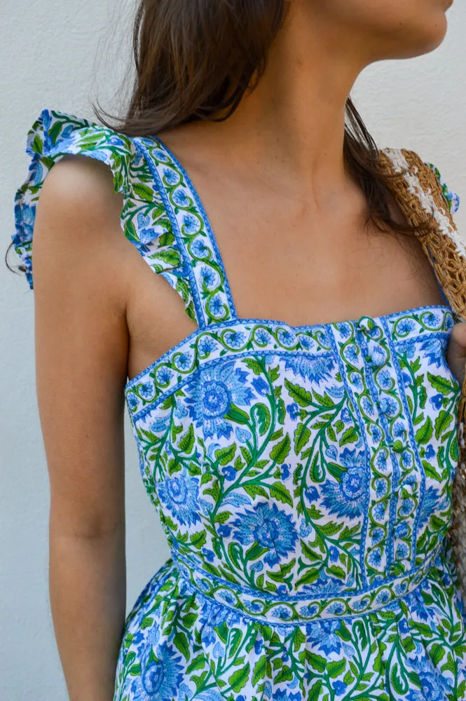 Pink City Prints Freya Peacock Border Top