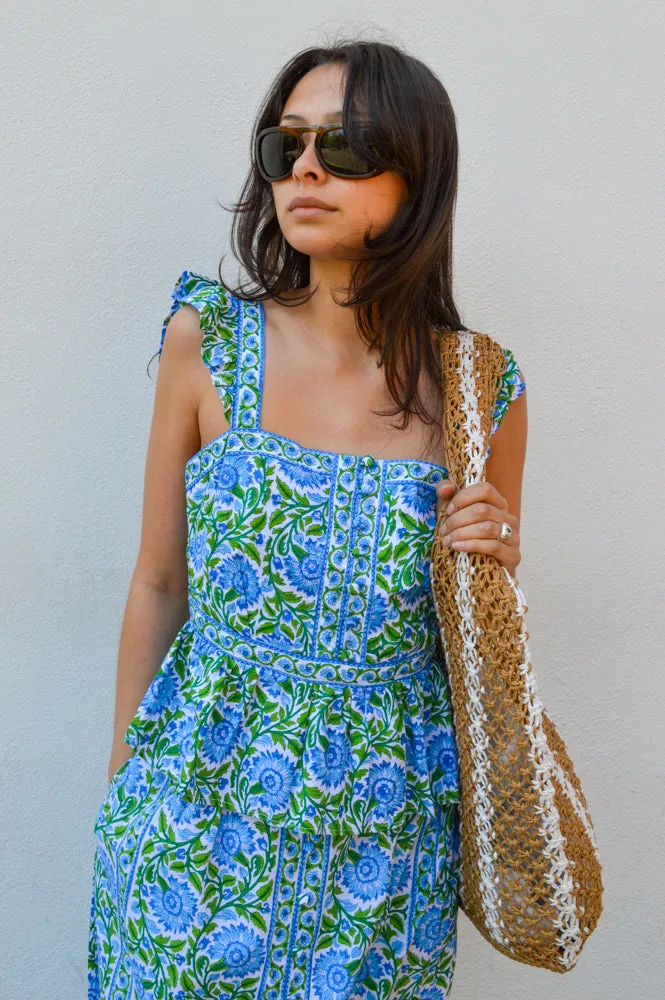 Pink City Prints Freya Peacock Border Top