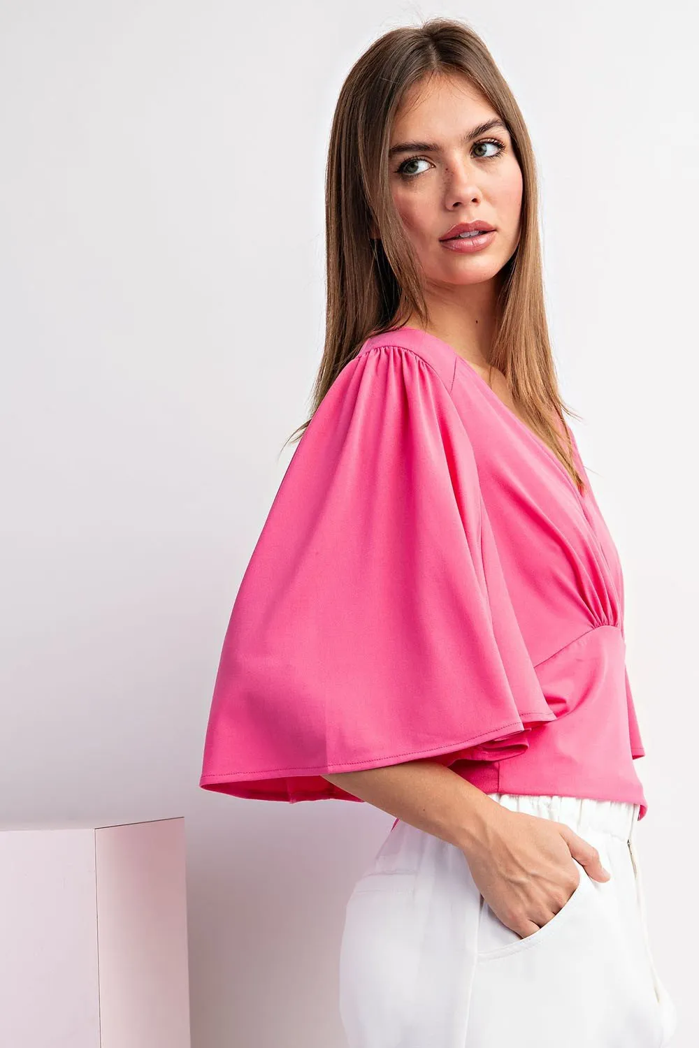 Pink Sassy Bell Top*