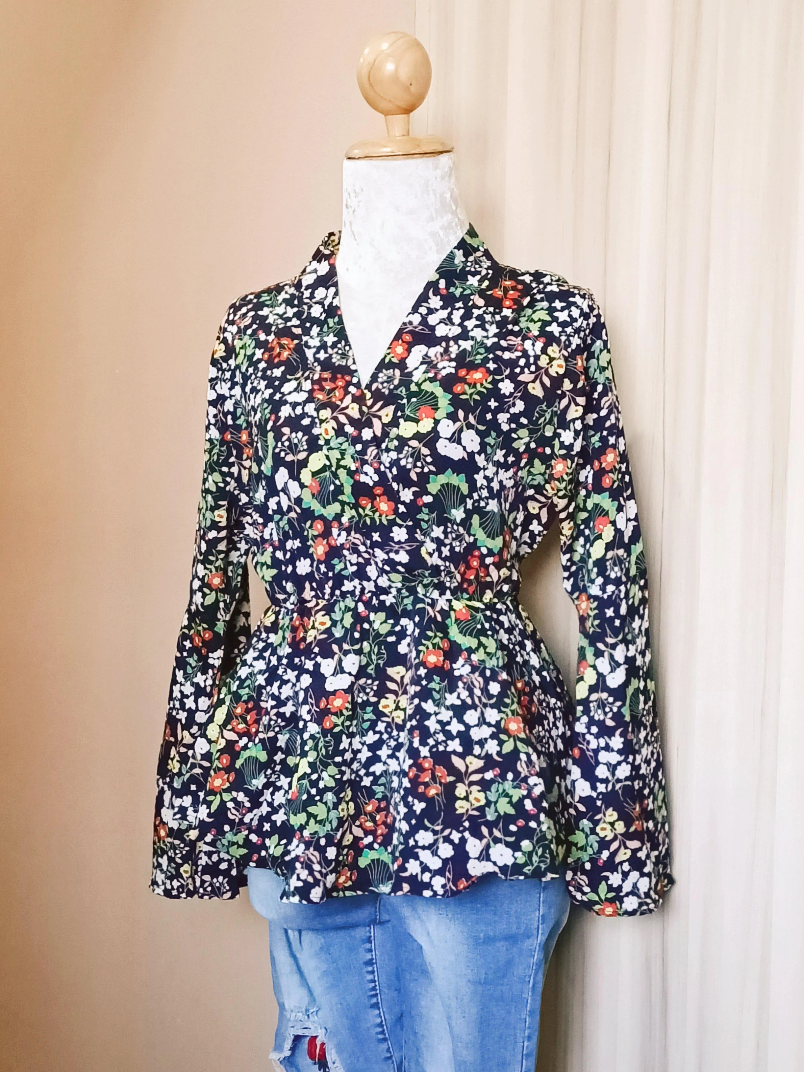 Printed Peplum Top - Nawal