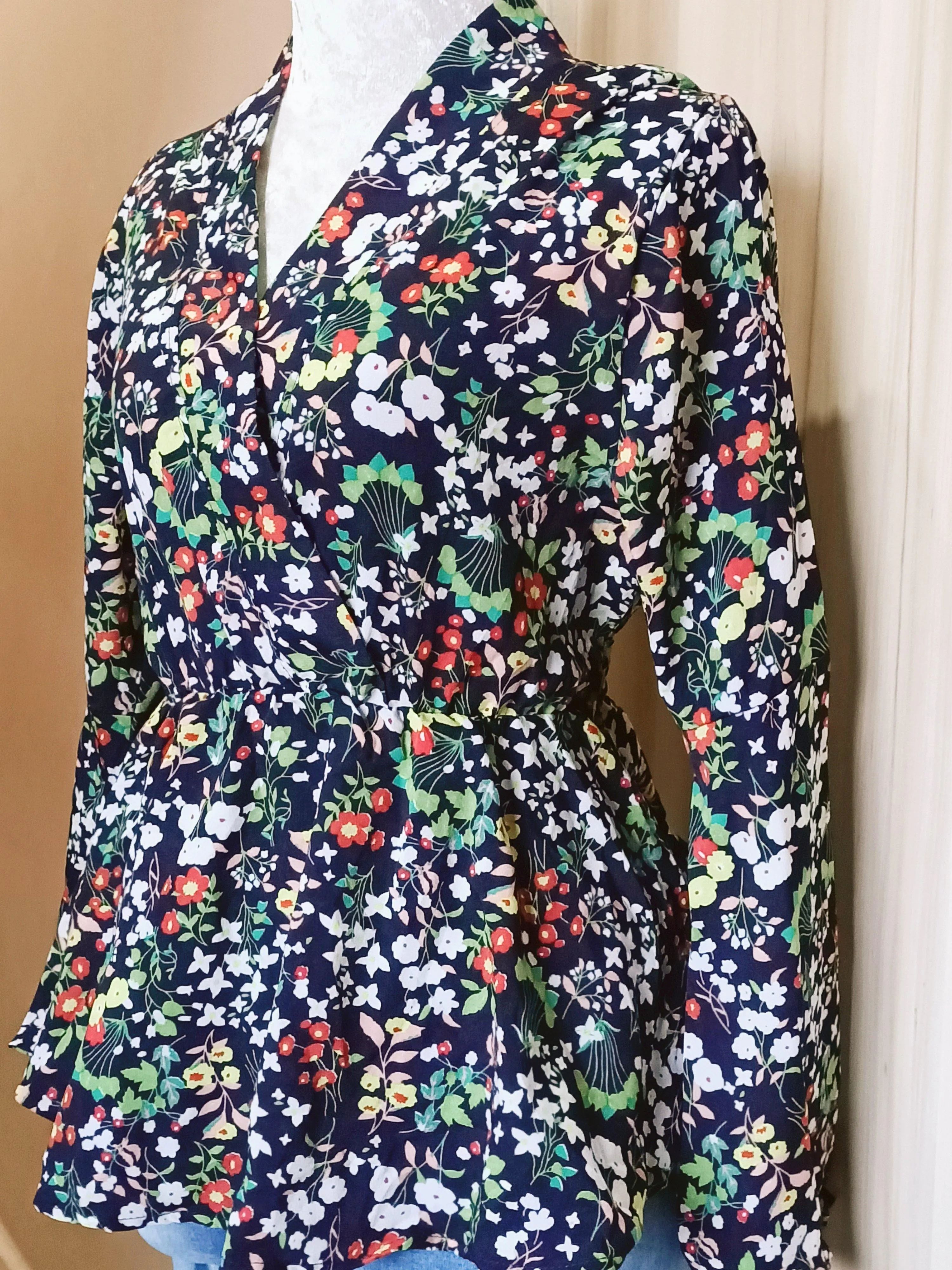 Printed Peplum Top - Nawal