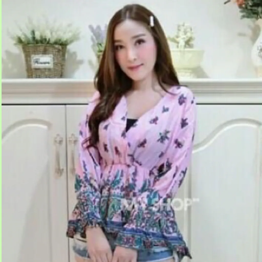 Printed Peplum Tops - Clarissa