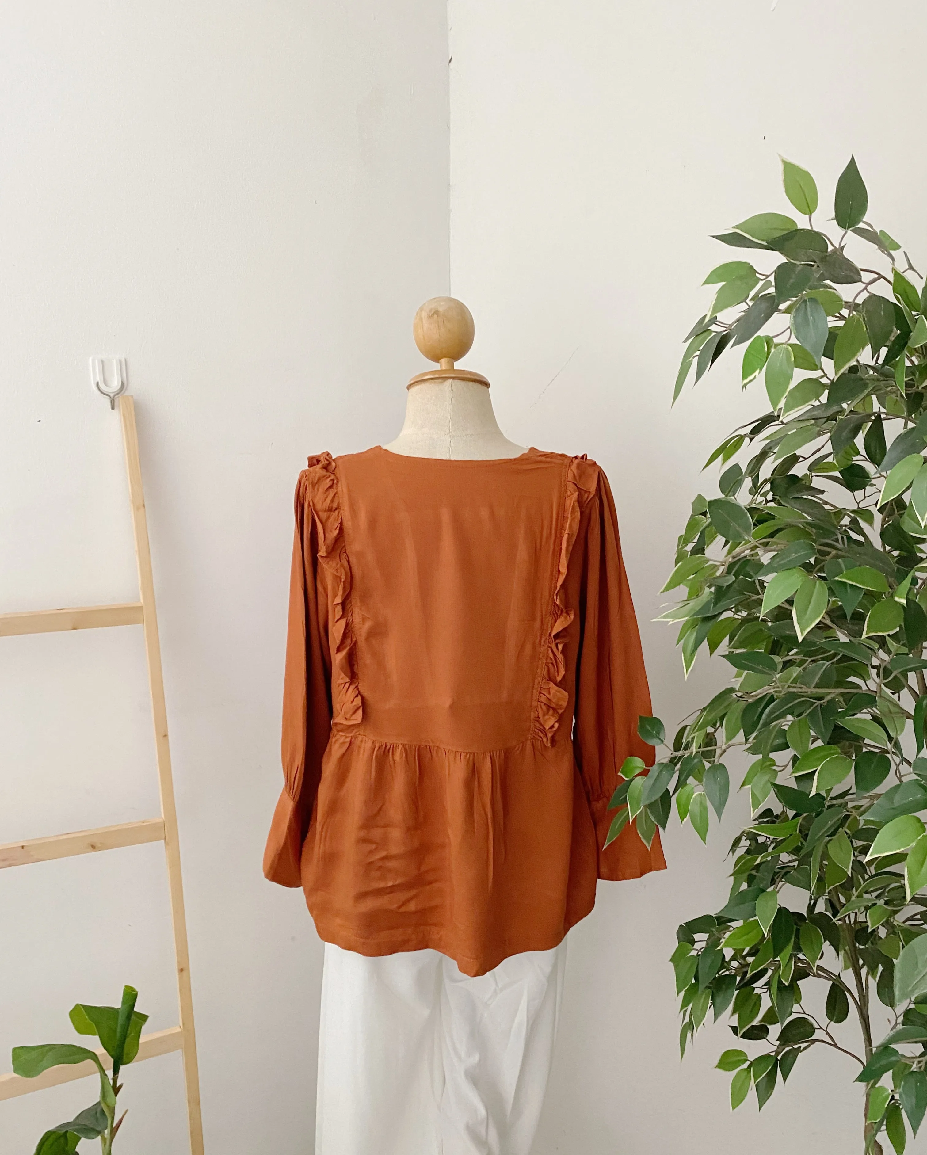 Ruffle Peplum Top - Raiha
