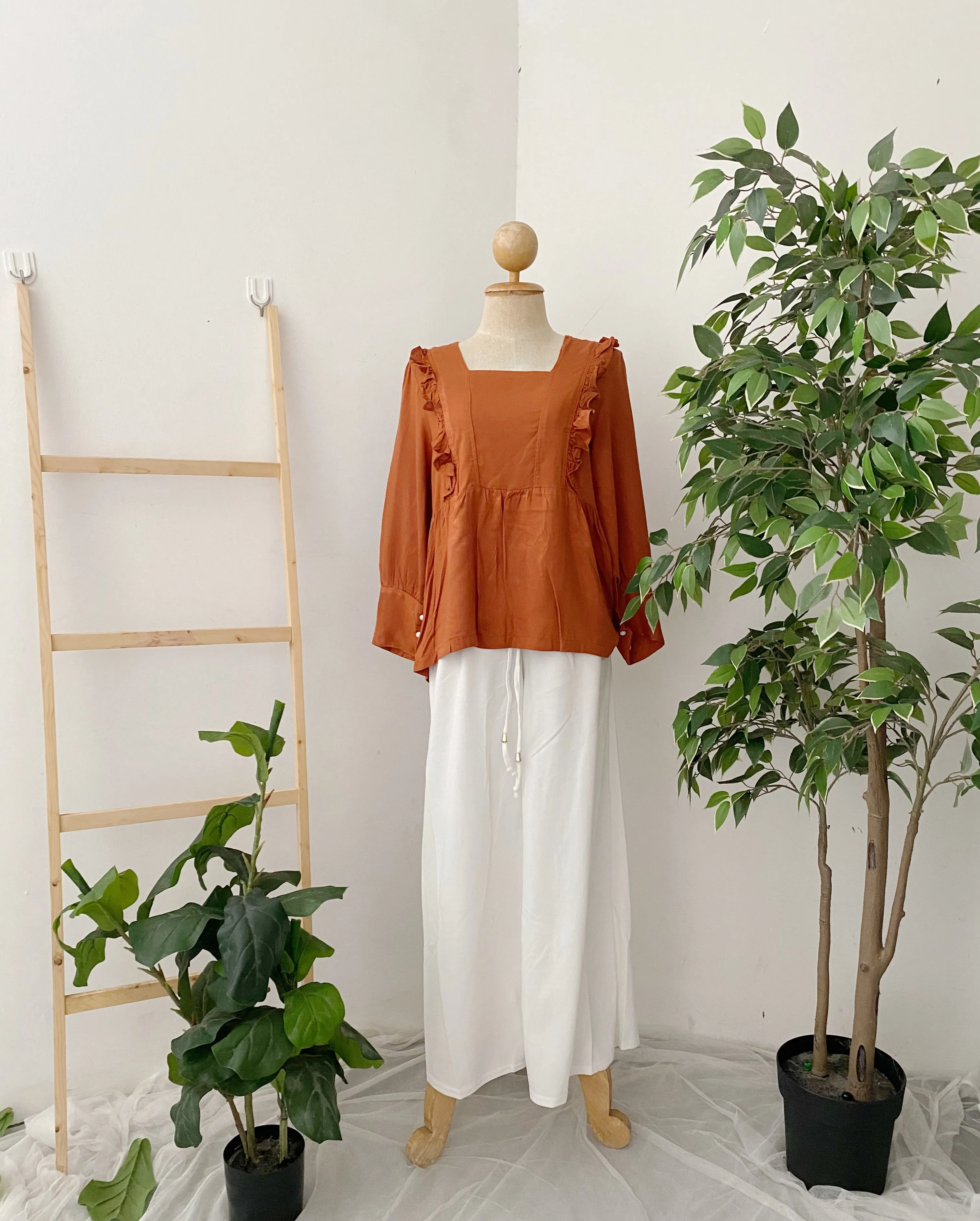 Ruffle Peplum Top - Raiha