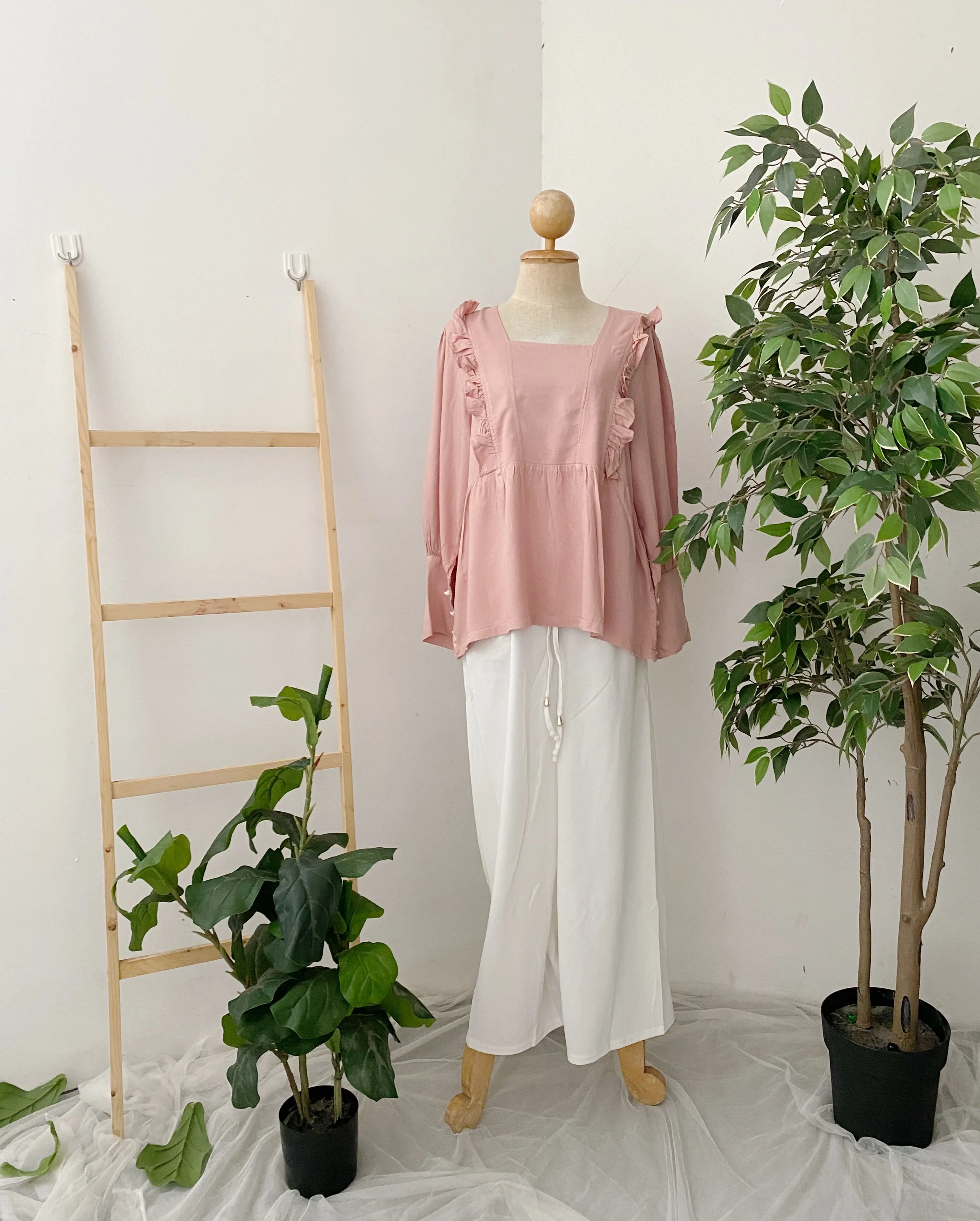 Ruffle Peplum Top - Raiha