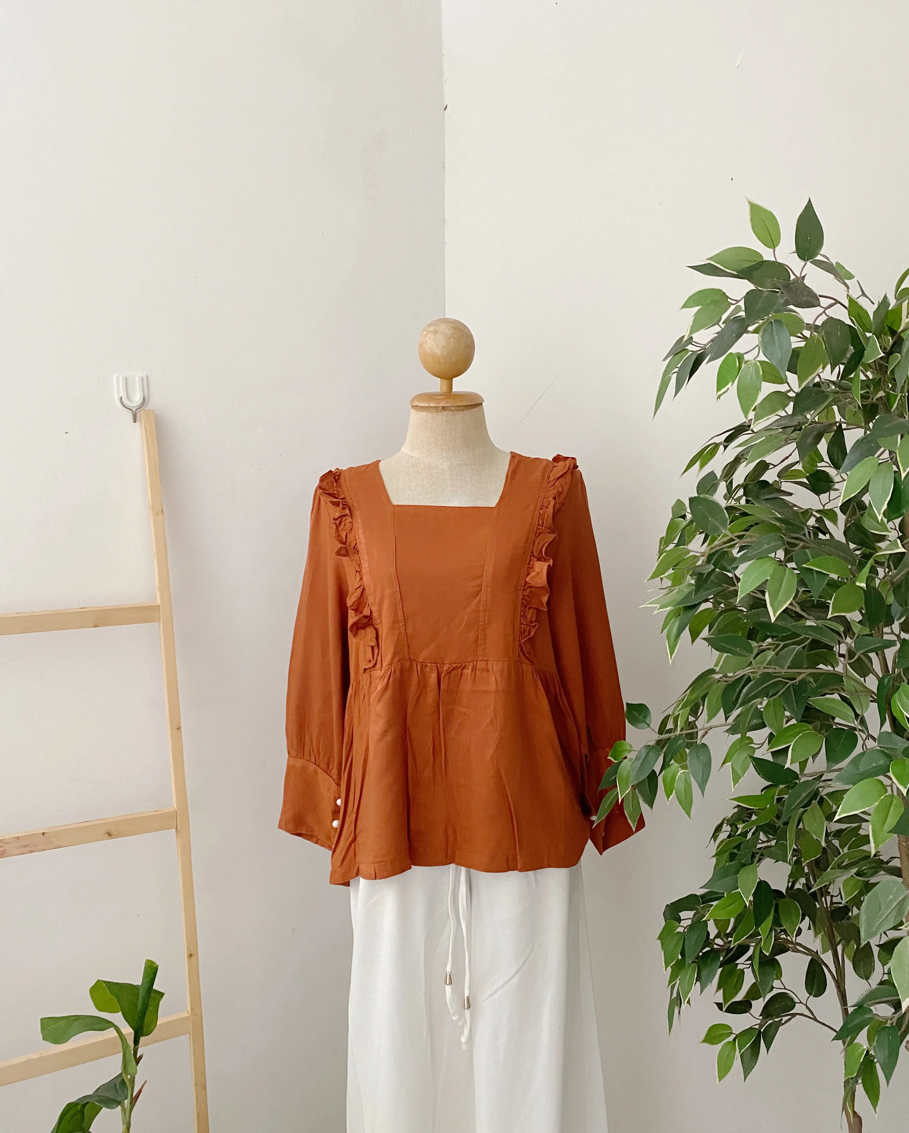 Ruffle Peplum Top - Raiha