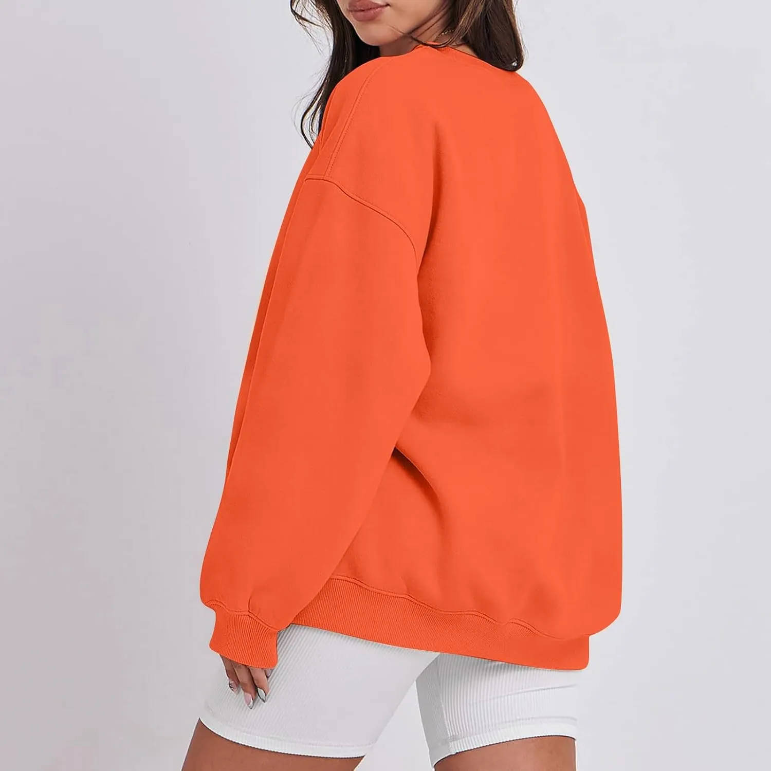 slqdgmryz Crew Neck Sweatshirts Women Oversized Preppy Sweatshirt Loose Fit Long Sleeve Fleece Pullover Crewneck Y2k Hoodie